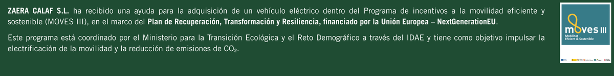 AYUDA MOVES III a Zaera Calaf vehículo eléctrico